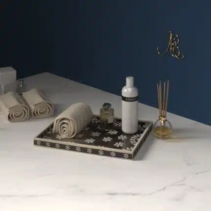 Starburst Bone Inlay Serving Tray