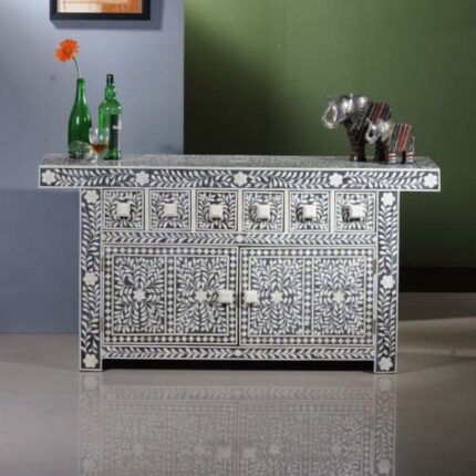 Traditional Bone Inlay Drawer Chest
