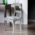 Bone Inlay Dining Chair Set of 2 with Decorative Seating
