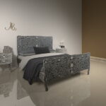 Handcrafted Bone Inlay Bed with intricate design and handcrafted details
