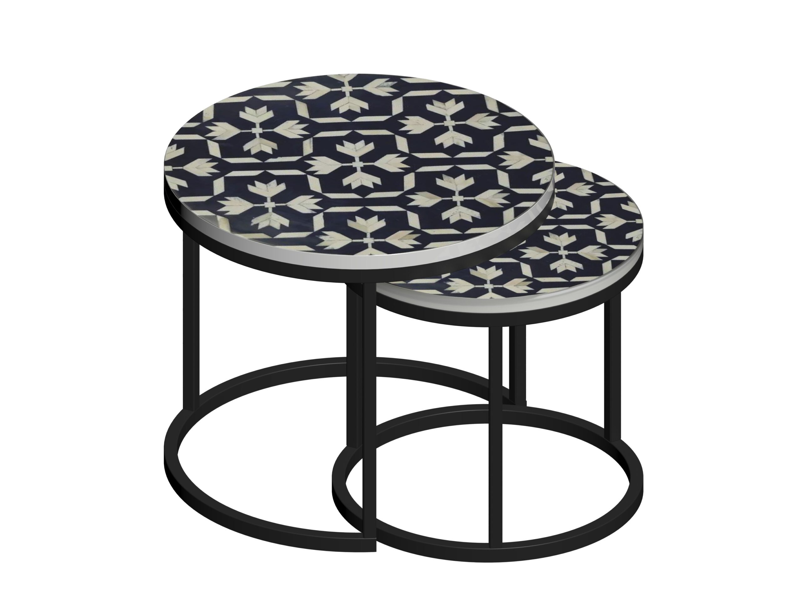 ST-BO-AMA-01 Amani Bone Inlay Side Table