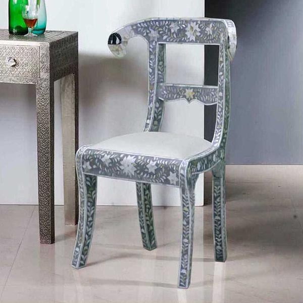 Mother of Pearl Inlay Chair (Set of 2)