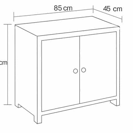 2 Door Accent Chest - Dimensions