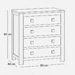 4 Drawers Accent Chest - Dimension
