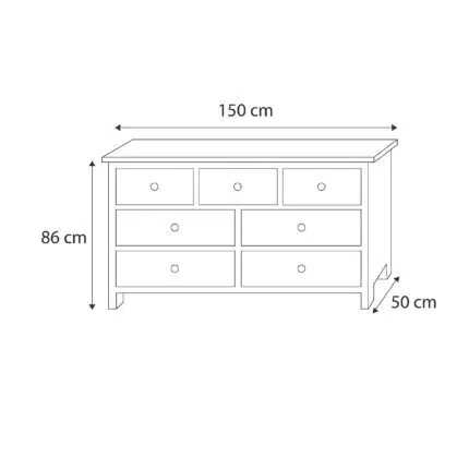 7 drawer chest dimensions