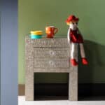 Contemporary Metal Bedside Cabinet