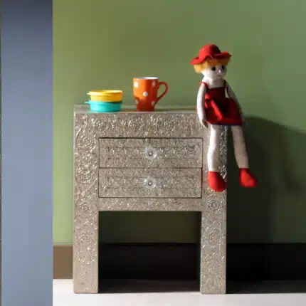 Contemporary Metal Bedside Cabinet