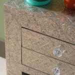 Contemporary Metal Bedside Cabinet- view 03