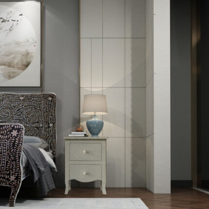 Designer Bone Inlay Nightstand view 02