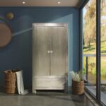 Modern Sleek Metal Wardrobe with a minimalist design.- view 02