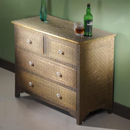 Elegant Brass Chest of Drawers - view 02