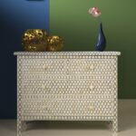 Artistic Bone Inlay Storage Chest