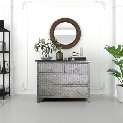 Handcrafted German Silver Chest of Drawers View 02
