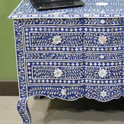 Handcrafted Pearl Inlay Dresser view 02