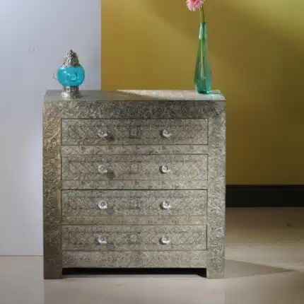 Intricate Metalwork Storage Cabinet