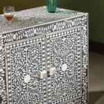 Ornamented Bone Inlay Chest Black View 03