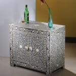 Ornamented Bone Inlay Chest Black View 05