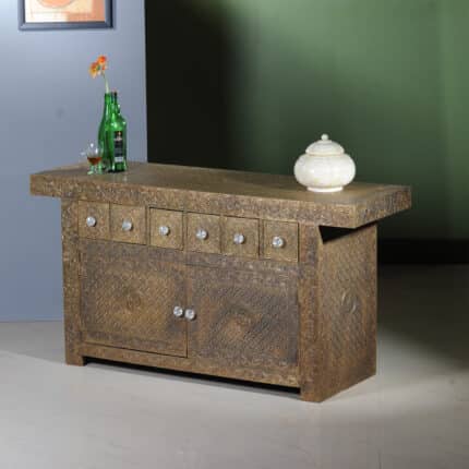 Artisan Brass Inlay Dresser View 2