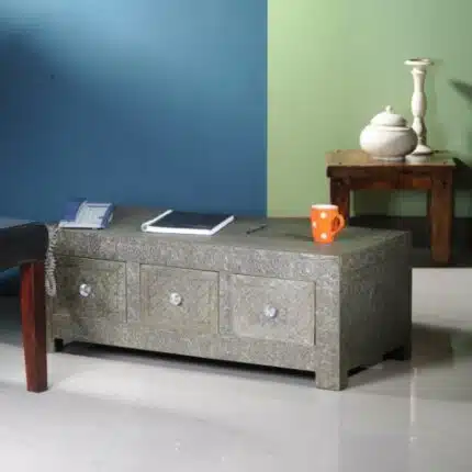 Durable Metal coffee table with modern design in living room