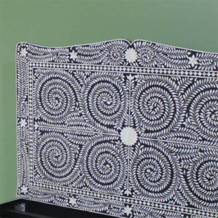 Handcrafted Bone Inlay Bed with intricate design and handcrafted details-view-05
