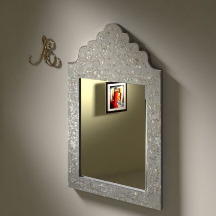Handcrafted Carved Floral Arch Mirror