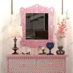 Floral Scalloped Frame Mirror view 02