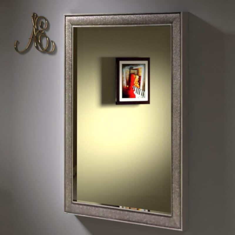 Modern Textured Border Mirror