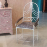 Scroll Design Vintage Iron Armchair - Image 3