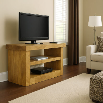 Mantra 2 Shelf TV Unit Angled View