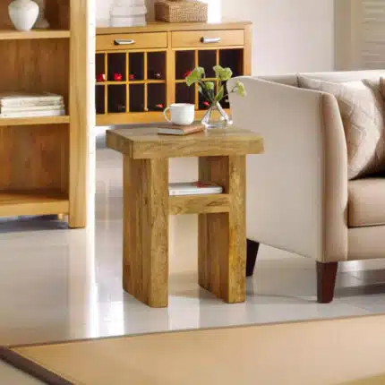 Mantra 1 Shelf Side Table - Side View - 03
