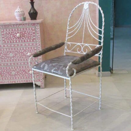 Scroll Design Vintage Iron Armchair