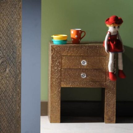Contemporary Brass Bedside Cabinet