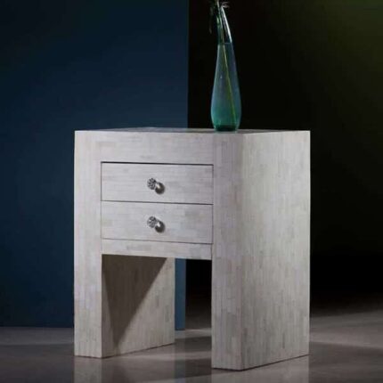 Elegant Bone Inlay Side Cabinet