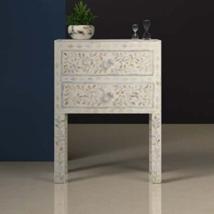 Designer Mother of Pearl Nightstand