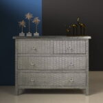 Handcrafted German Silver Chest of Drawers