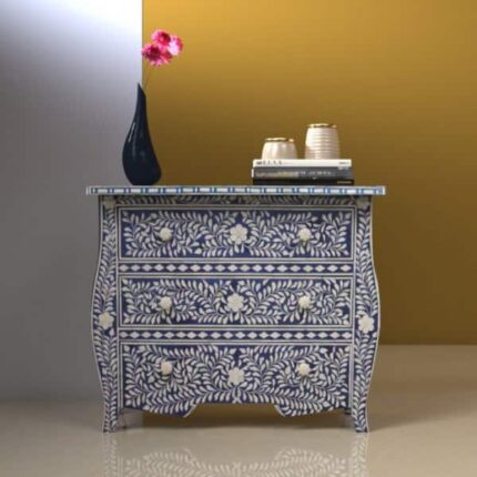 Handcrafted Bone Inlay Storage Chest