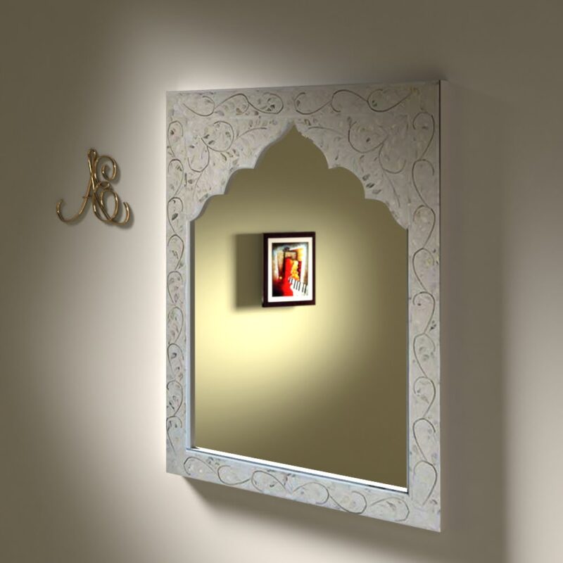 Elegant Scroll Design Arch Mirror