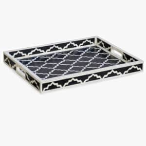 Decorative serving trays for chest of drawers