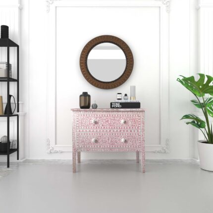 Luxurious Inlay Chest of Drawers - Pink View 02