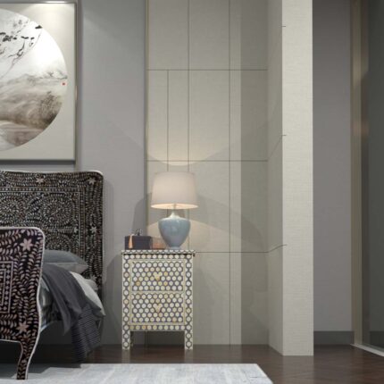Classic Bone Inlay Nightstand- Lifestyle view