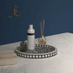 Intricate Paisley Bone Inlay Serving Tray - Image 2