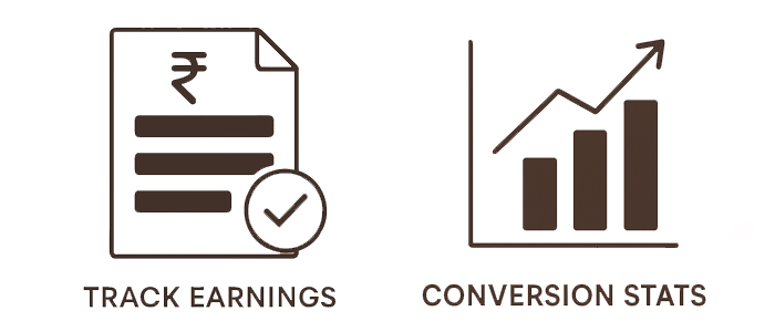 Track earnings and conversion stats for affiliates