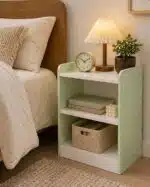 Bedside Table with 3 Shelves | Compact Storage Nightstand for Bedroom & Living Room