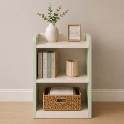 ACE CRAFTIQUE 3 tier bedside table and nightstand in dual tone MDF with open storage shelves