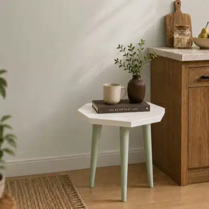 Vintage Octagon Folding Side Table - Handcrafted End Table