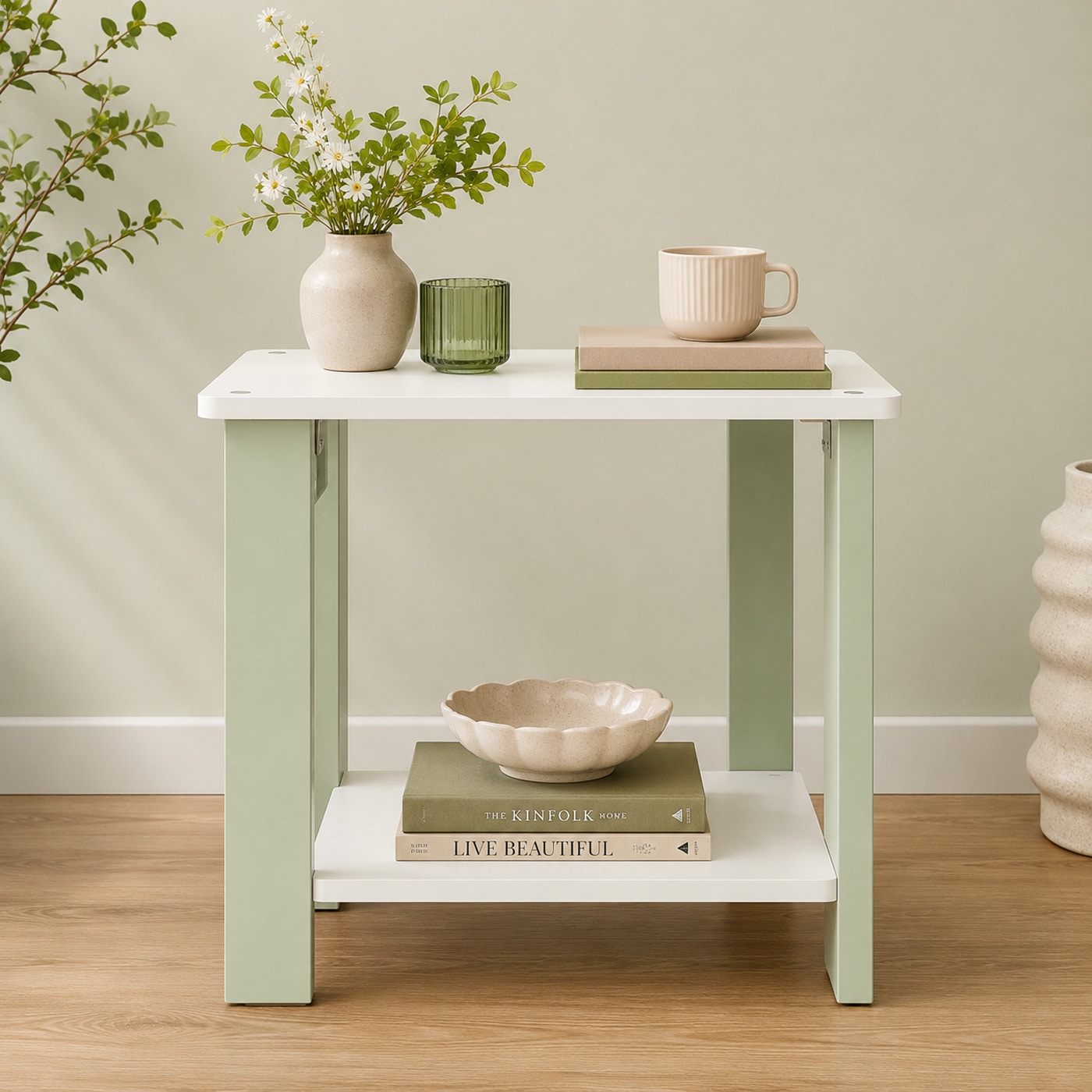 F-18119-MDF-C19 Wooden End Table - Side Table & Nightstand with Storage - Image 1